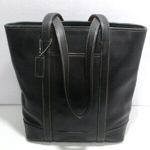 Coach Gallery Tote Black Leather Purse 10x9x4 5187 VGC